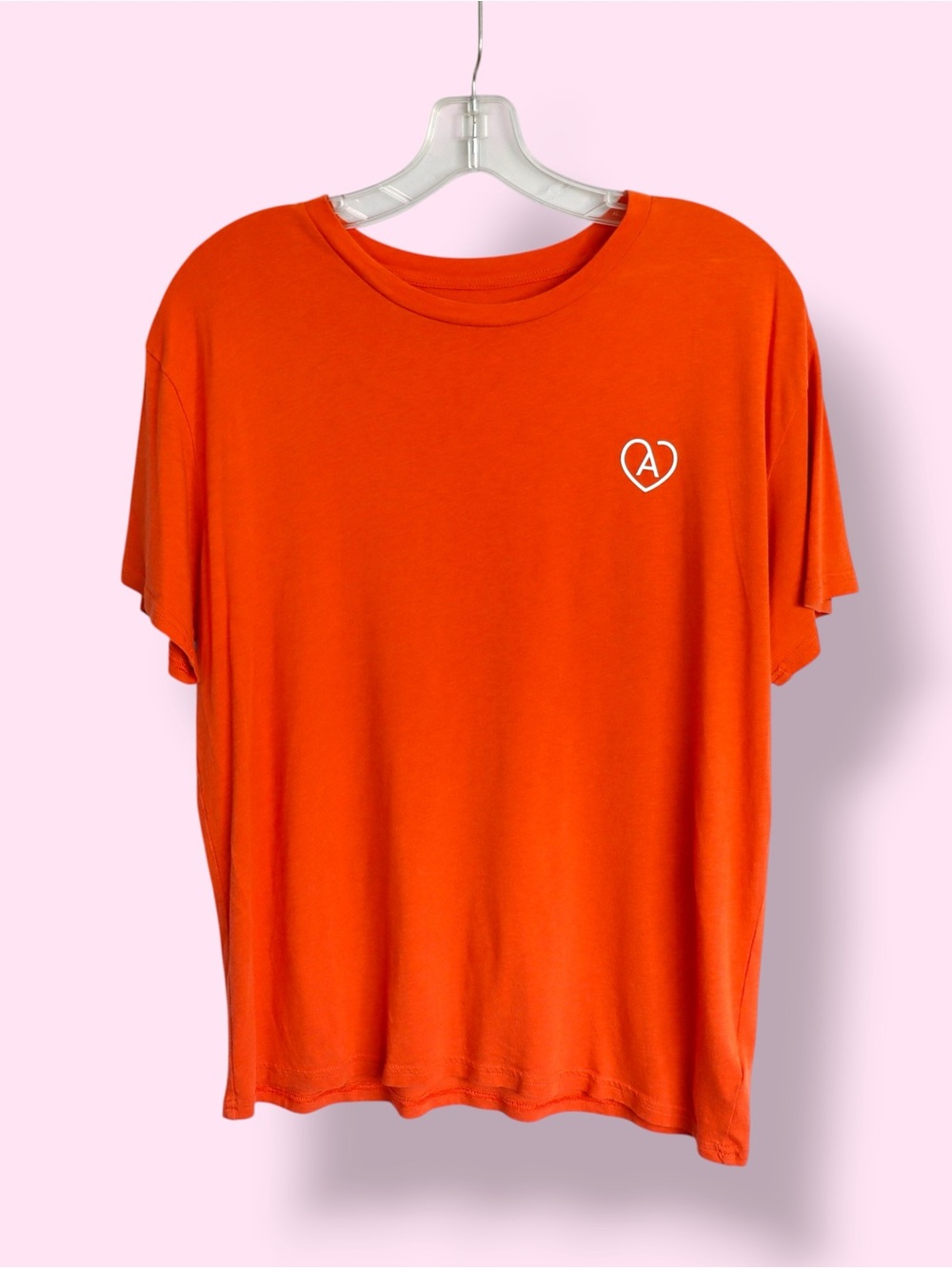 Aritzia Orange Crewneck T-Shirt Women’s Oversized Minimalist